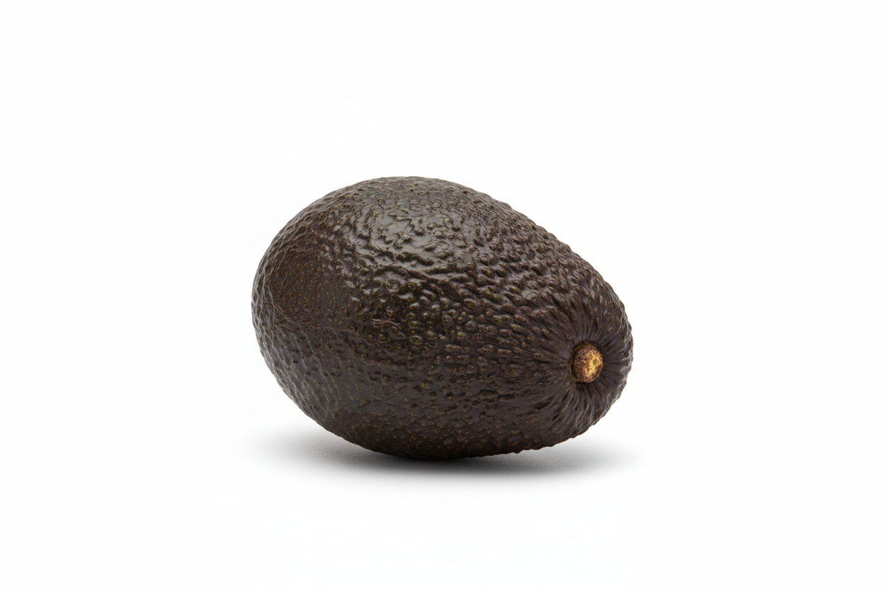hass avocado white background